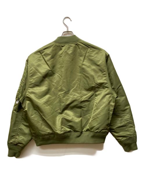 Aape BY A BATHING APE（エーエイプ バイ アベイシングエイプ）AAPE BY A BATHING APE (エーエイプ バイ アベイシングエイプ) ムーンフェイス ボンバージャケット グリーン サイズ:Mの古着・服飾アイテム