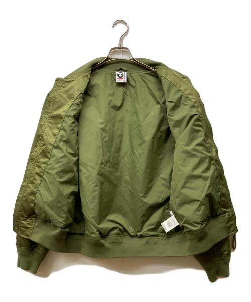 Aape BY A BATHING APE（エーエイプ バイ アベイシングエイプ）AAPE BY A BATHING APE (エーエイプ バイ アベイシングエイプ) ムーンフェイス ボンバージャケット グリーン サイズ:Mの古着・服飾アイテム