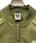 中古・古着 AAPE BY A BATHING APE (エーエイプ バイ アベイシングエイプ) ムーンフェイス ボンバージャケット グリーン サイズ:M：15000円