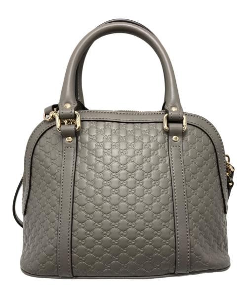 GUCCI（グッチ）GUCCI (グッチ) マイクログッチシマ2WAYショルダーバッグ グレーの古着・服飾アイテム