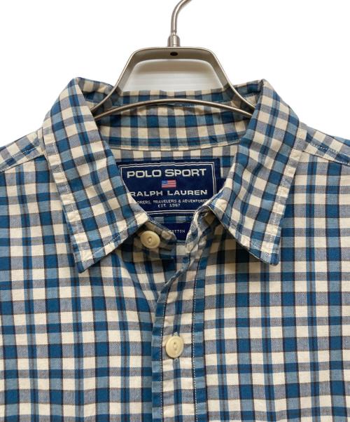 POLO SPORT（ポロスポーツ）POLO SPORT (ポロスポーツ) チェックシャツ ブルー サイズ:Mの古着・服飾アイテム