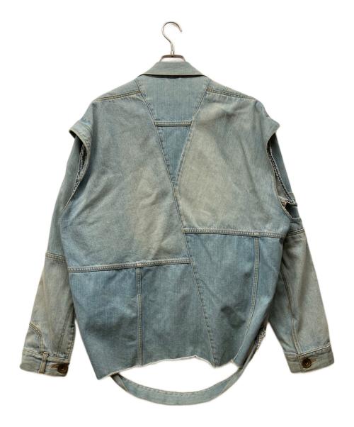 Maison MIHARA YASUHIRO（メゾン ミハラ ヤスヒロ）Maison MIHARA YASUHIRO (メゾン ミハラ ヤスヒロ) W-NECKDENIM BLOUZON インディゴ サイズ:50の古着・服飾アイテム
