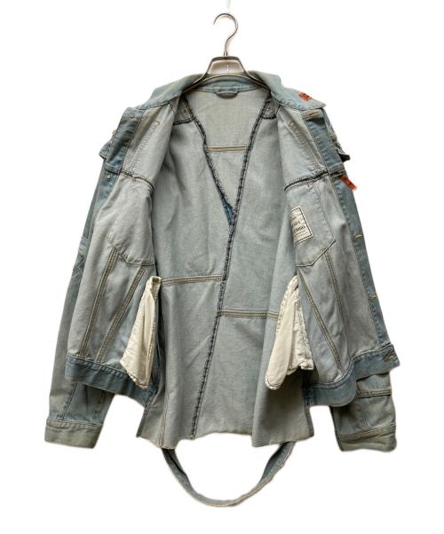 Maison MIHARA YASUHIRO（メゾン ミハラ ヤスヒロ）Maison MIHARA YASUHIRO (メゾン ミハラ ヤスヒロ) W-NECKDENIM BLOUZON インディゴ サイズ:50の古着・服飾アイテム