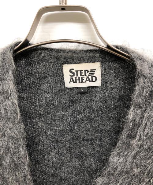 STEP AHEAD（ステップアヘッド）step ahead (ステップアヘッド) モヘア混カーディガン グレー サイズ:Lの古着・服飾アイテム