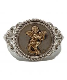 AVALANCHE（アヴァランチ）の古着「コンビネーション ジュエリー リング」｜シルバー×イエローゴールド