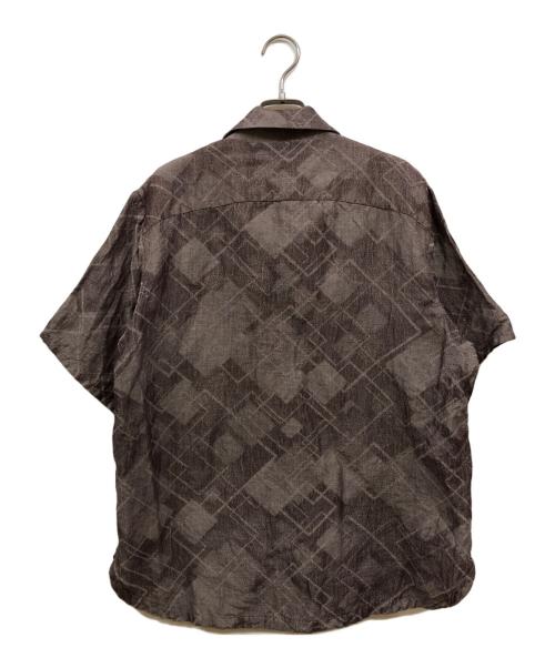 ETHOSENS（エトセンス）ETHOSENS (エトセンス) リネンコットン半袖シャツ ブラウン サイズ:3の古着・服飾アイテム