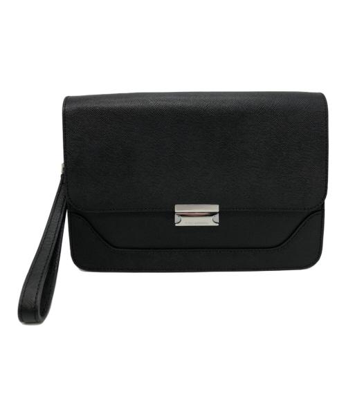 PELLE MORBIDA（ペッレモルビダ）PELLE MORBIDA (ペッレモルビダ) クラッチバッグ ブラックの古着・服飾アイテム