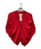 Maison Margielaメゾンマルジェラ）の古着「ドレープニットカーディガン」｜レッド