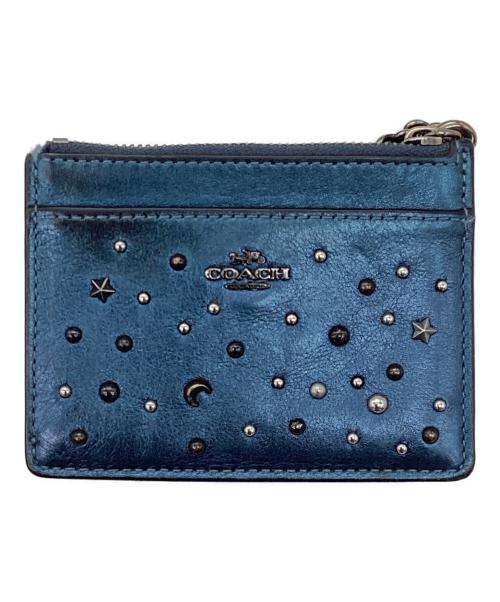 COACH（コーチ）COACH (コーチ) 水原希子 (ミズハラキコ) チェーン付きコインケース ブルーの古着・服飾アイテム