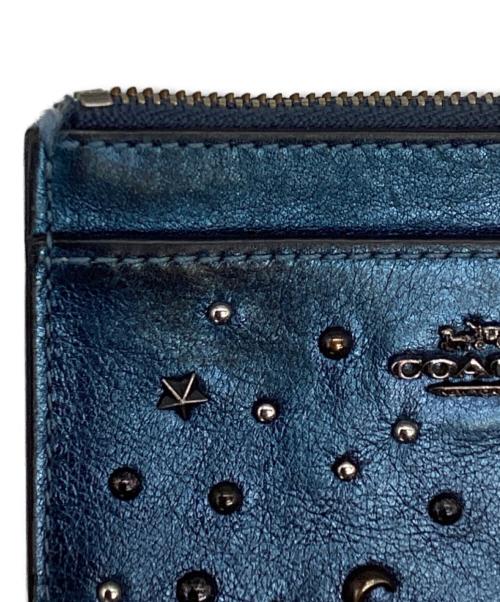 COACH（コーチ）COACH (コーチ) 水原希子 (ミズハラキコ) チェーン付きコインケース ブルーの古着・服飾アイテム