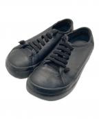 CAMPER×無印良品カンペール×ムジルシリョウヒン）の古着「レザーシューズ」｜ブラック