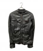 GIORGIO BRATOジョルジョブラッド）の古着「ラムレザーシングルライダースジャケット」｜ブラック