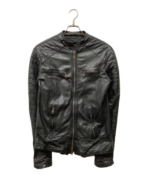 GIORGIO BRATO（ジョルジョブラッド）GIORGIO BRATO (ジョルジョブラッド) ラムレザーシングルライダースジャケット ブラック サイズ:44の古着・服飾アイテム