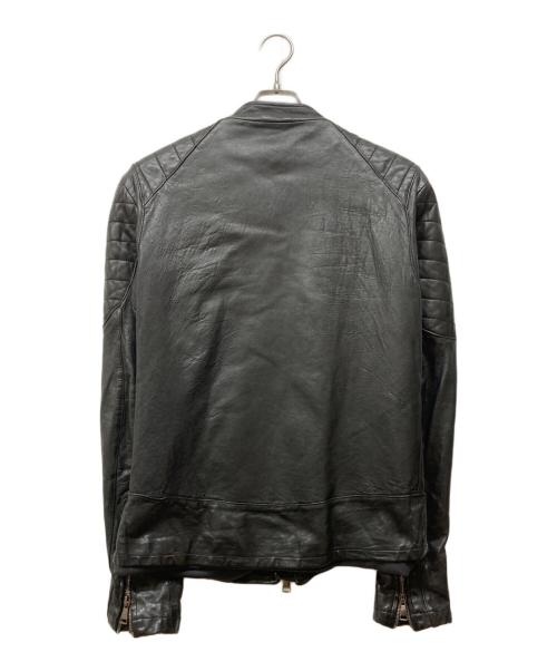 GIORGIO BRATO（ジョルジョブラッド）GIORGIO BRATO (ジョルジョブラッド) ラムレザーシングルライダースジャケット ブラック サイズ:44の古着・服飾アイテム