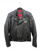 Lewis Leathers×triumphルイスレザース×トライアンフ）の古着「ダブルライダースジャケット」｜ブラック