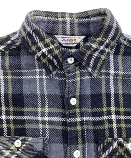 FIVE BROTHER（ファイブブラザー）FIVE BROTHER (ファイブブラザー) ネルシャツ グレー サイズ:Sの古着・服飾アイテム