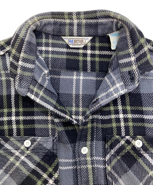 FIVE BROTHER（ファイブブラザー）FIVE BROTHER (ファイブブラザー) ネルシャツ グレー サイズ:Sの古着・服飾アイテム