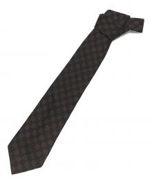 LOUIS VUITTON（ルイ ヴィトン）の古着「ダミエネクタイ」｜ブラウン