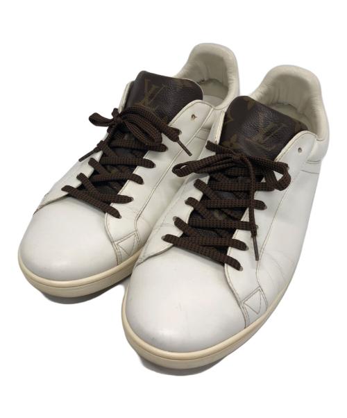 LOUIS VUITTON（ルイ ヴィトン）LOUIS VUITTON (ルイ ヴィトン) ルクセンブルグライン ローカットスニーカー ホワイト×ブラウン サイズ:9の古着・服飾アイテム