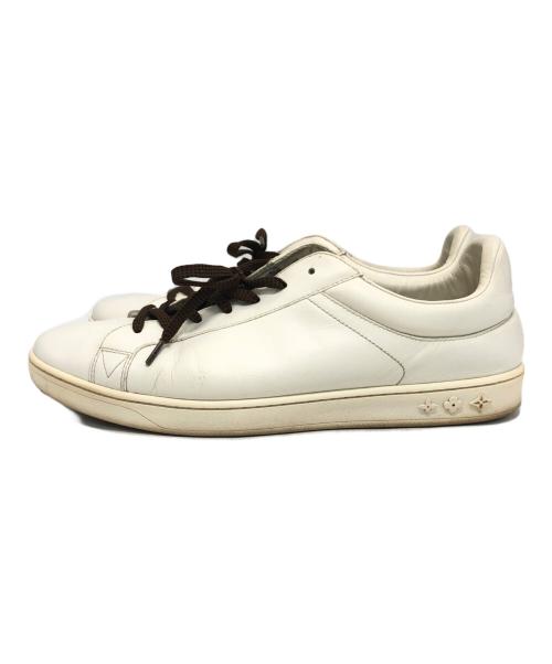 LOUIS VUITTON（ルイ ヴィトン）LOUIS VUITTON (ルイ ヴィトン) ルクセンブルグライン ローカットスニーカー ホワイト×ブラウン サイズ:9の古着・服飾アイテム