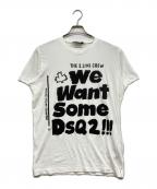 DSQUARED2ディースクエアード）の古着「Cigarette Fit プリントTシャツ」｜ホワイト×ブラック