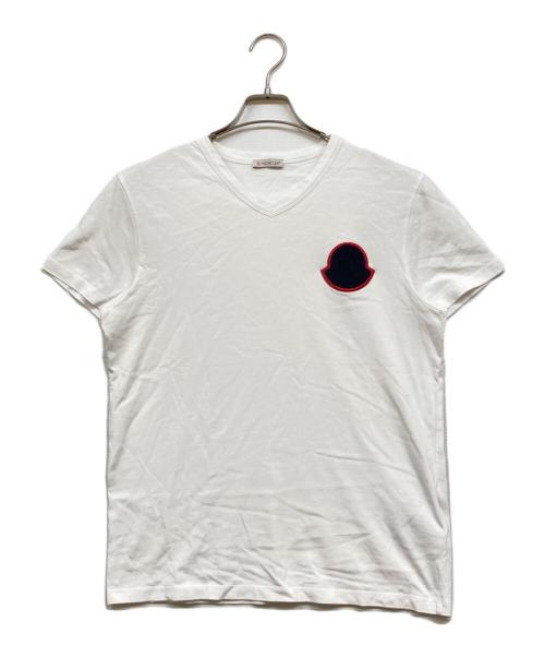 MONCLER（モンクレール）MONCLER (モンクレール) MAGLIA SCOLLO A V ホワイト サイズ:Mの古着・服飾アイテム