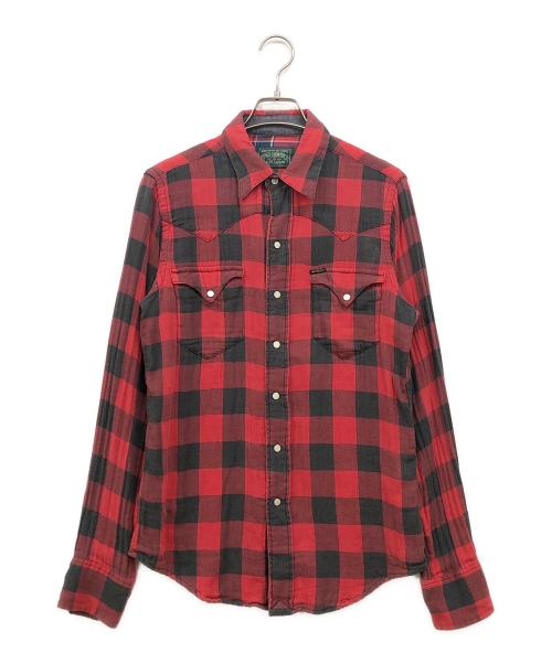 POLO COUNTRY（ポロカントリー）POLO COUNTRY (ポロカントリー) ダブルフェイス ウエスタンシャツ レッド サイズ:Sの古着・服飾アイテム