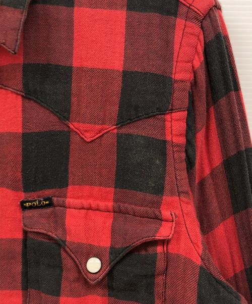 POLO COUNTRY（ポロカントリー）POLO COUNTRY (ポロカントリー) ダブルフェイス ウエスタンシャツ レッド サイズ:Sの古着・服飾アイテム