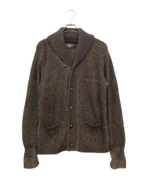 RRL（ダブルアールエル）RRL (ダブルアールエル) ショールカラーカーディガン ブラウン サイズ:Mの古着・服飾アイテム
