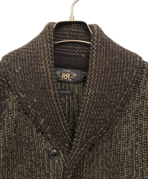 RRL（ダブルアールエル）RRL (ダブルアールエル) ショールカラーカーディガン ブラウン サイズ:Mの古着・服飾アイテム