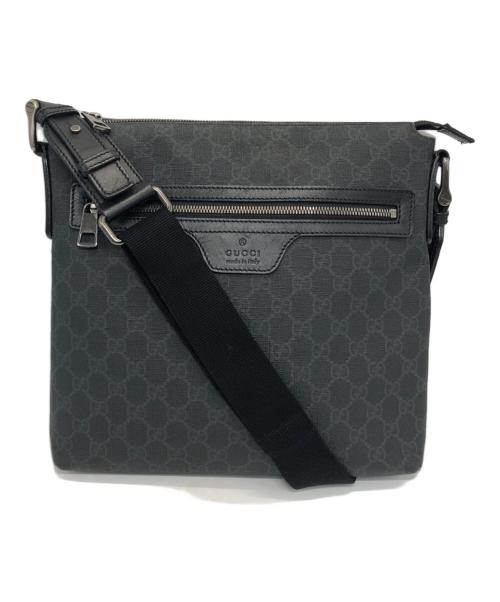GUCCI（グッチ）GUCCI (グッチ) GGスプリーム ショルダーバッグ ブラックの古着・服飾アイテム