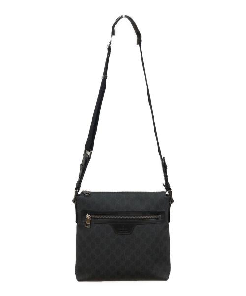 GUCCI（グッチ）GUCCI (グッチ) GGスプリーム ショルダーバッグ ブラックの古着・服飾アイテム