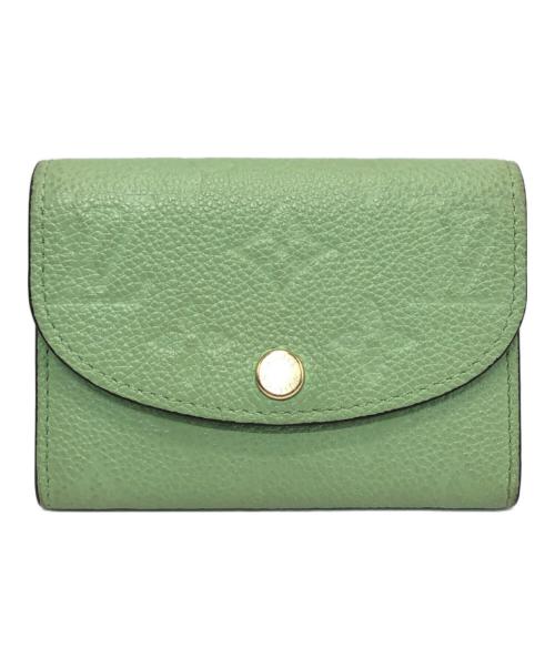 LOUIS VUITTON（ルイ ヴィトン）LOUIS VUITTON (ルイ ヴィトン) モノグラム・アンプラント ポルトモネ・ロザリ グリーンの古着・服飾アイテム