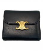 CELINEセリーヌ）の古着「Small Flap Wallet」｜ブラック