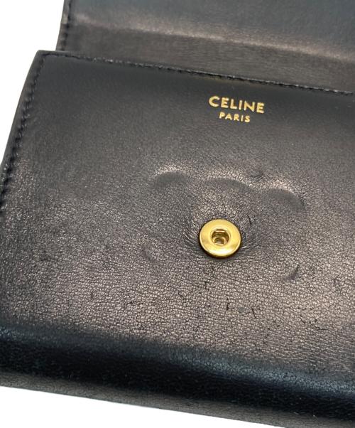 CELINE（セリーヌ）CELINE (セリーヌ) Small Flap Wallet ブラックの古着・服飾アイテム