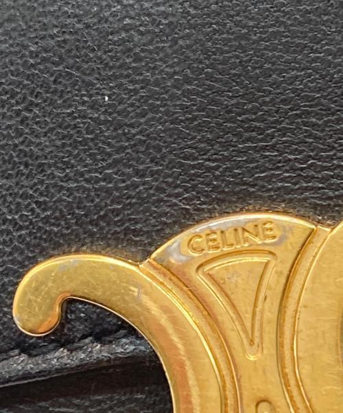 CELINE（セリーヌ）CELINE (セリーヌ) Small Flap Wallet ブラックの古着・服飾アイテム
