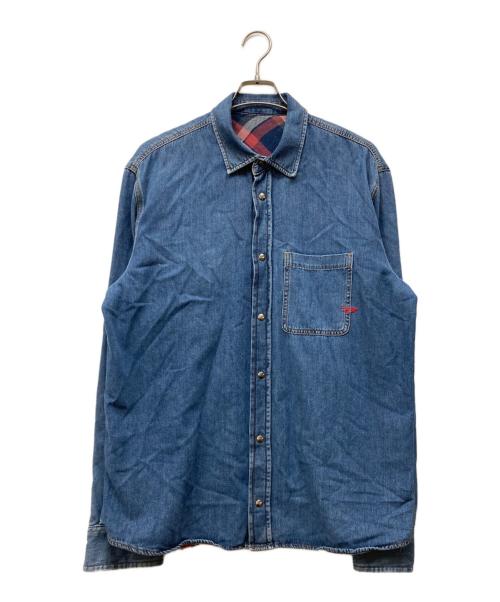 DIESEL（ディーゼル）DIESEL (ディーゼル) D-WEAR-B レッド×インディゴ サイズ:Lの古着・服飾アイテム