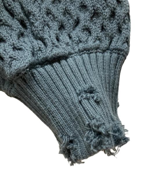 HARE（ハレ）HARE (ハレ) BIGダメージZIPカーディガン グリーン サイズ:Fの古着・服飾アイテム