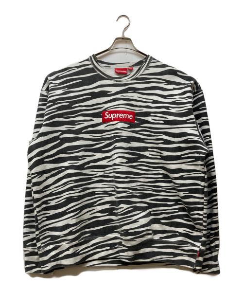 SUPREME（シュプリーム）Supreme (シュプリーム) 22FW BOX LOGO CREWNECK ZEBRA ホワイト×ブラック サイズ:XXLの古着・服飾アイテム