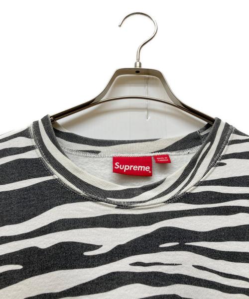 SUPREME（シュプリーム）Supreme (シュプリーム) 22FW BOX LOGO CREWNECK ZEBRA ホワイト×ブラック サイズ:XXLの古着・服飾アイテム