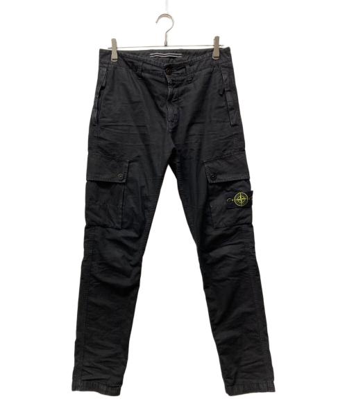STONE ISLAND（ストーンアイランド）STONE ISLAND (ストーンアイランド) ロゴワッペンカーゴパンツ ブラック サイズ:30の古着・服飾アイテム
