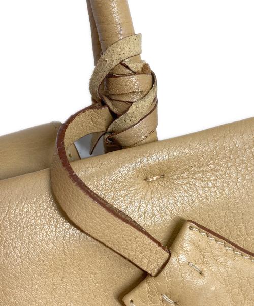 PRADA（プラダ）PRADA (プラダ) レザートートバッグ ベージュの古着・服飾アイテム