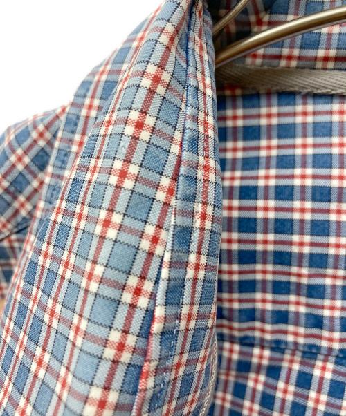 BRUNELLO CUCINELLI（ブルネロクチネリ）BRUNELLO CUCINELLI (ブルネロクチネリ) SLIM FIT コットン チェックシャツ ネイビー×レッド サイズ:Ｍの古着・服飾アイテム