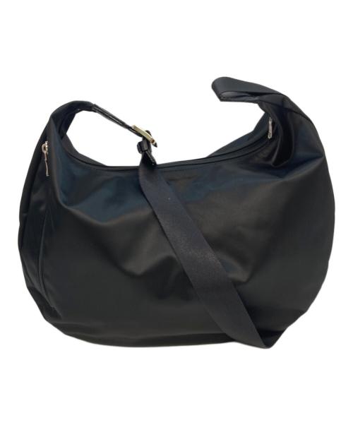 russet（ラシット）russet (ラシット) THE CLOUDS NYLON ラウンド ビッグ ショルダーバッグ ブラックの古着・服飾アイテム