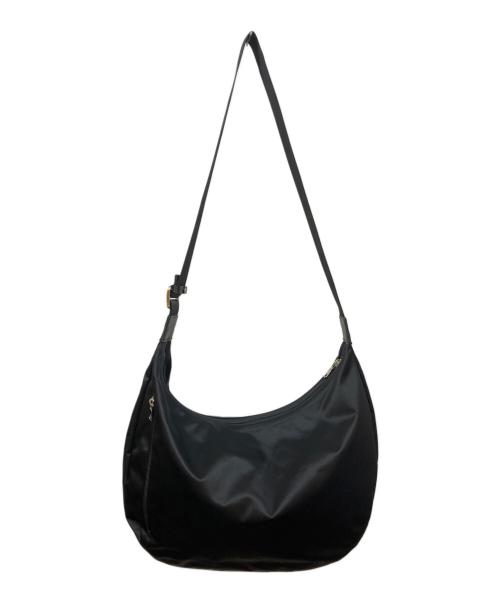 russet（ラシット）russet (ラシット) THE CLOUDS NYLON ラウンド ビッグ ショルダーバッグ ブラックの古着・服飾アイテム