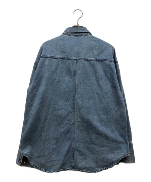 AMLILE（アメイル）AMLILE (アメイル) パールシャツ ブルー サイズ:23の古着・服飾アイテム