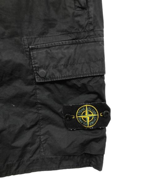STONE ISLAND（ストーンアイランド）STONE ISLAND (ストーンアイランド) ワッペンショートパンツ ブラック サイズ:不明（実寸サイズをご確認ください）の古着・服飾アイテム