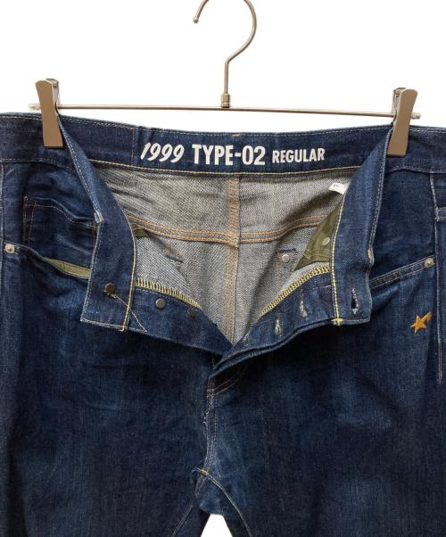 A BATHING APE（ア ベイシング エイプ）A BATHING APE (ア ベイシング エイプ) セルビッチデニムパンツ インディゴ サイズ:Lの古着・服飾アイテム