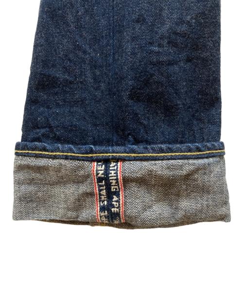 A BATHING APE（ア ベイシング エイプ）A BATHING APE (ア ベイシング エイプ) セルビッチデニムパンツ インディゴ サイズ:Lの古着・服飾アイテム