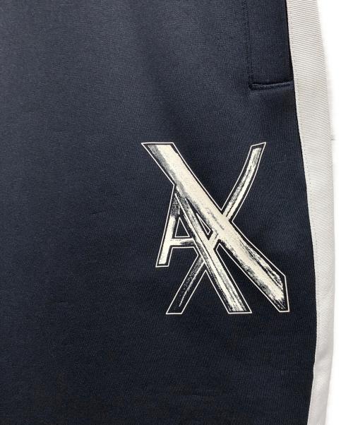 ARMANI EXCHANGE（アルマーニ エクスチェンジ）ARMANI EXCHANGE (アルマーニ エクスチェンジ) AXロゴジョガーパンツ ネイビー×ホワイト サイズ:XLの古着・服飾アイテム